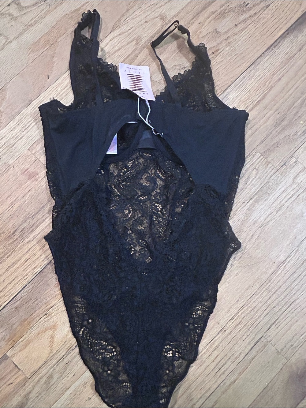 Savage X Fenty Black Lace Tag Detail